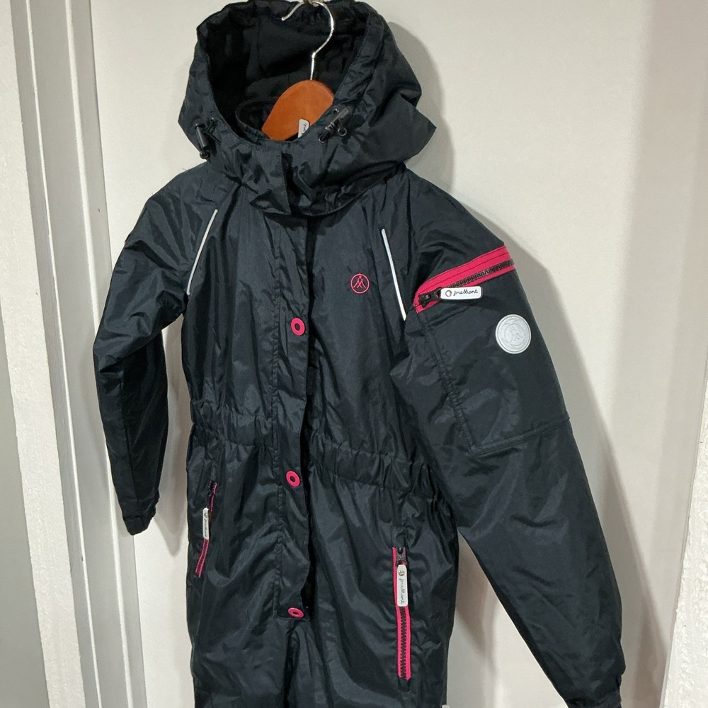 Premont Insulated One Piece Snowsuit, Waterproof Hooded, Blue, Girls Size 7, Ski - Picture 2 of 12
